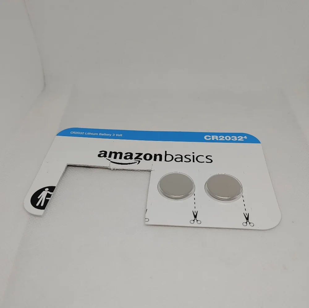 Amazon Basics 2-Pack CR2032 Lithium Coin Cell Battery, 3 Volt, Long Lasting